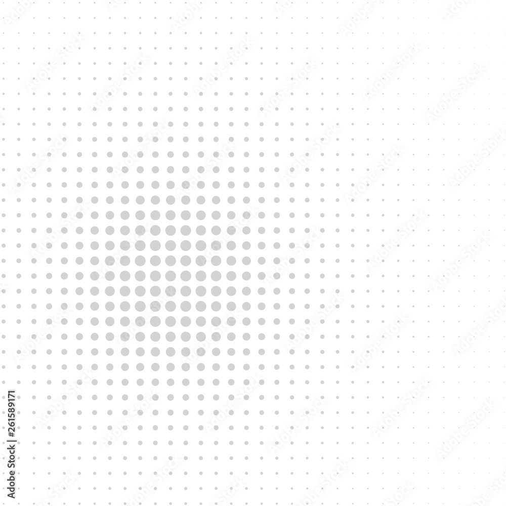 Grey dots on the white background Grey dots on the white background