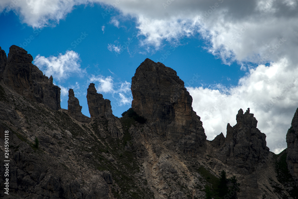 peaks of auronzo di cadore in the dolomites