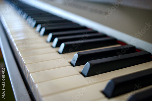 piano keyboard in perspective