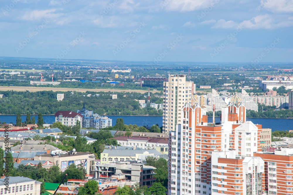 Obraz premium Voronezh city in summer time from the highest point
