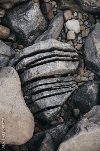 stones in sand