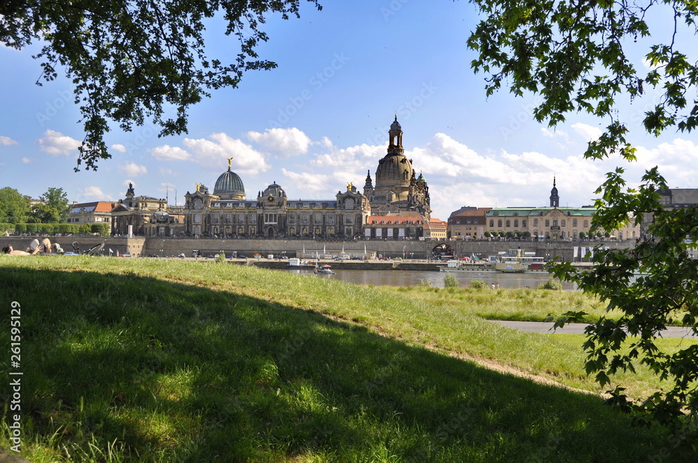 Fototapeta premium Elbe river in Dresden, Germany