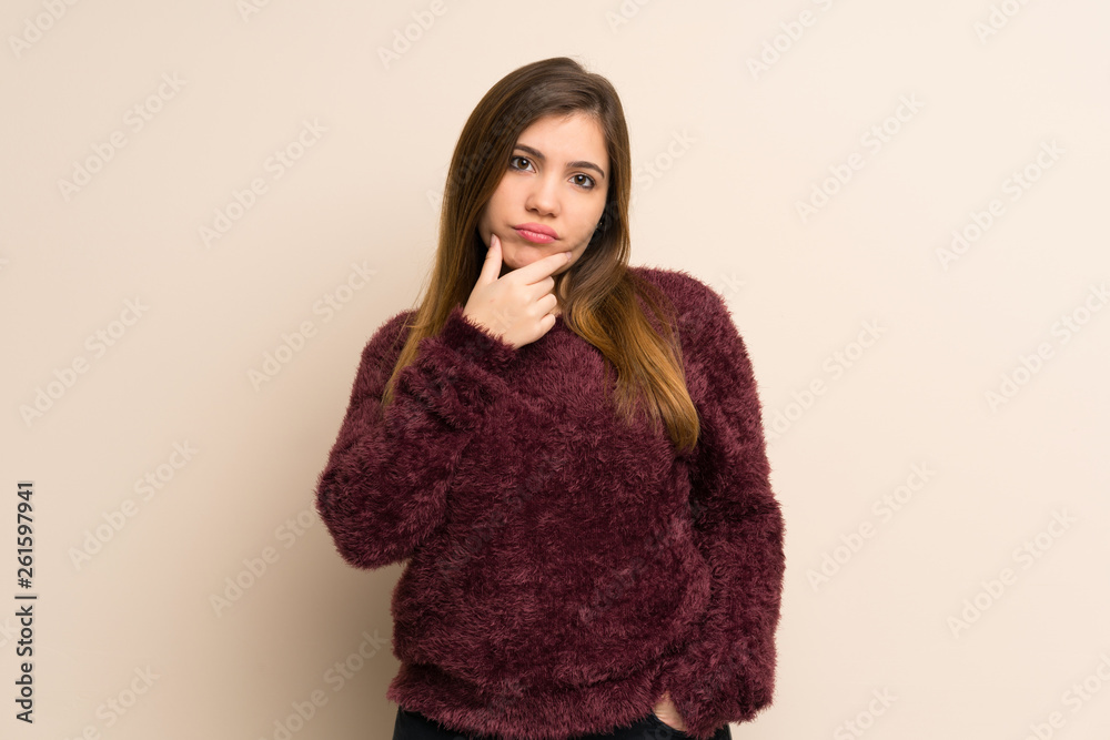 Young girl thinking Young girl thinking