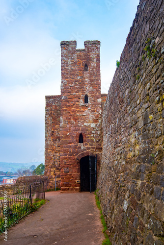 Athelstan's Tower on the City Wall, Exeter, Devon, UK. Seen from Rougemont Gardens. photo