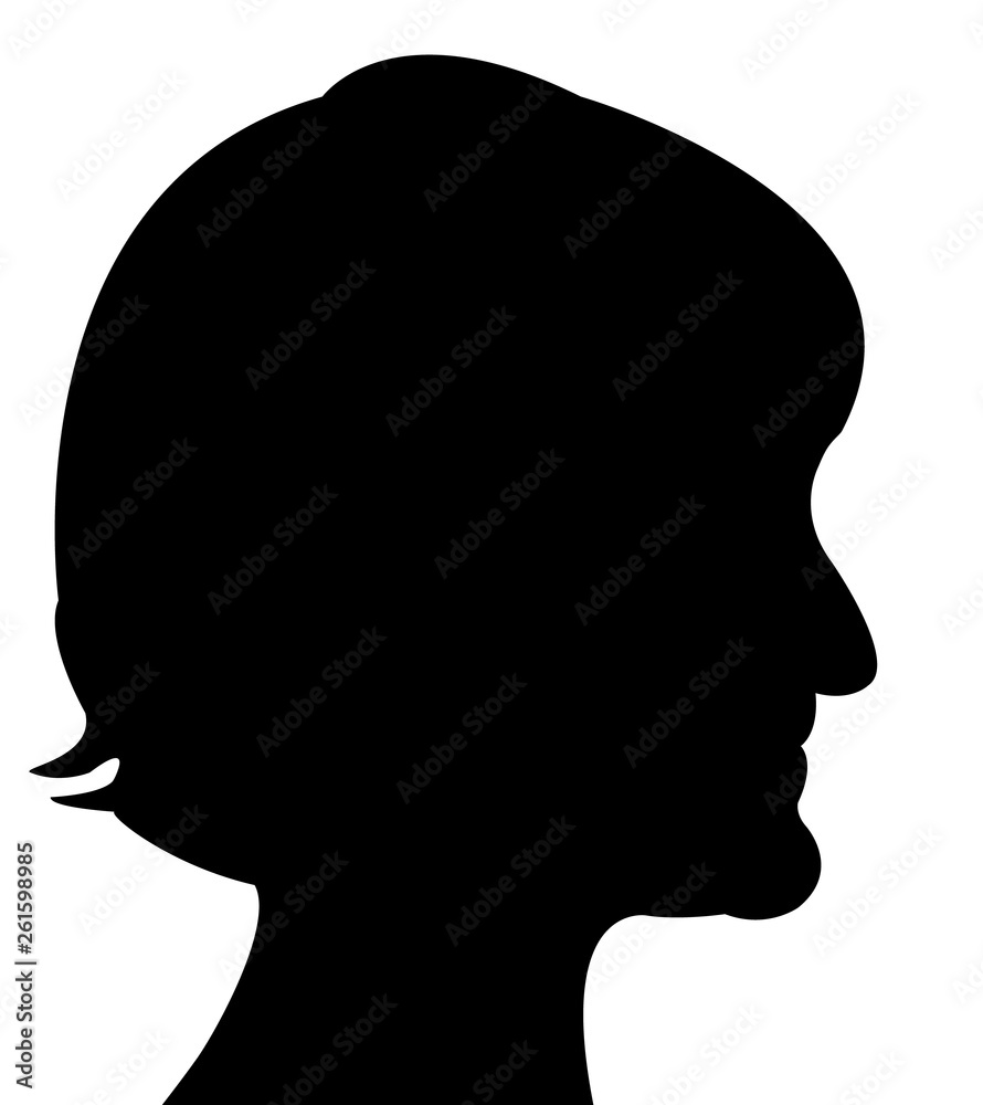 a woman head silhouette vector