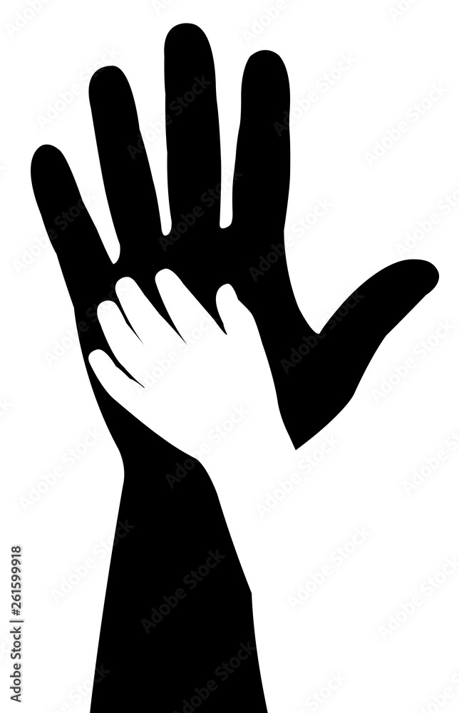 helping hands silhouette vector helping hands silhouette vector