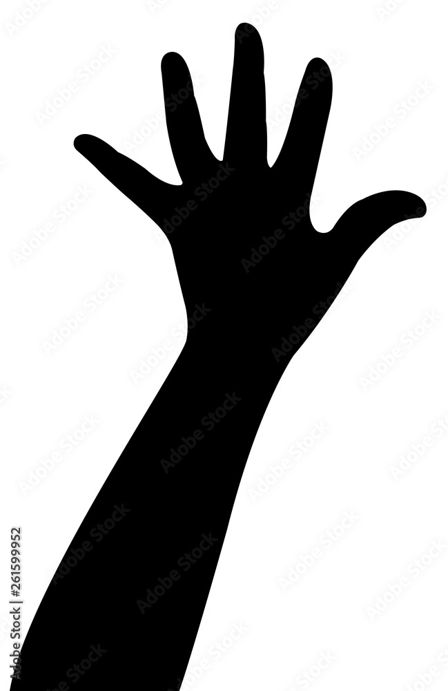 a hand silhouette vector