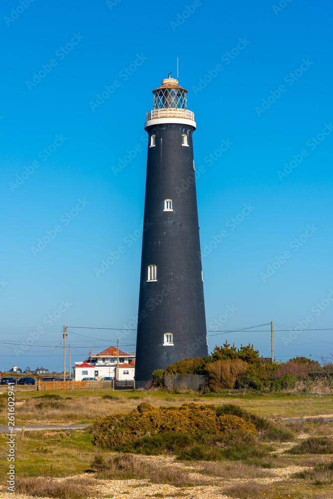 The Old Lighthouse at Dungeness, Kent, UK opertaed from 1904 to 1960.