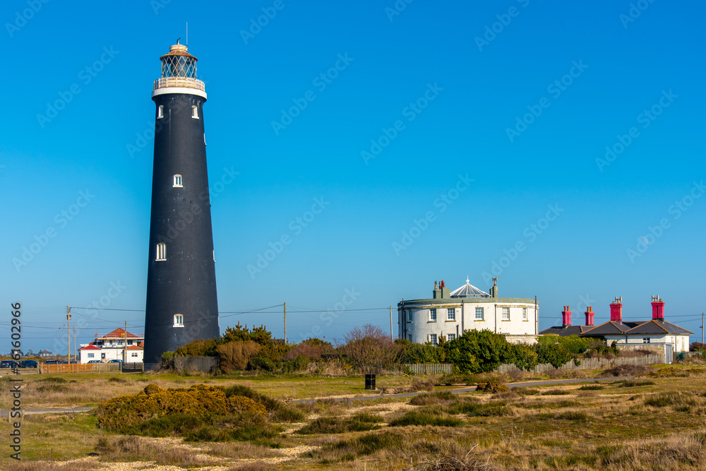 The Old Lighthouse at Dungeness, Kent, UK opertaed from 1904 to 1960. The Old Lighthouse at Dungeness, Kent, UK opertaed from 1904 to 1960.