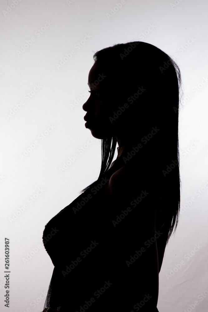 Silhouette of a black woman Silhouette of a black woman