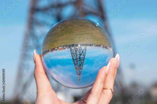 Glass Sphere Perspective Outdoors Park