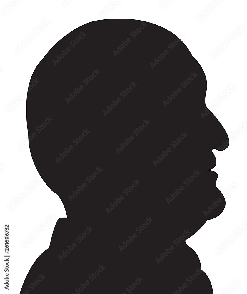 a man head silhouette vector