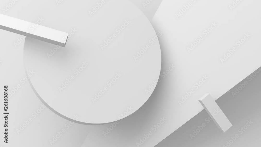 Abstract 3d render, background with moving geometric shapes, modern animation, motion design, 4k seamless looped video