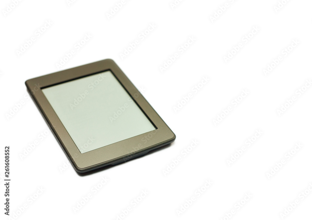 Ebook reader with blank screen isolated on white background Ebook reader with blank screen isolated on white background