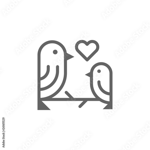mothers day birds outline icon. Element of mothers day illustration icon. Signs and symbols can be used for web, logo, mobile app, UI, UX