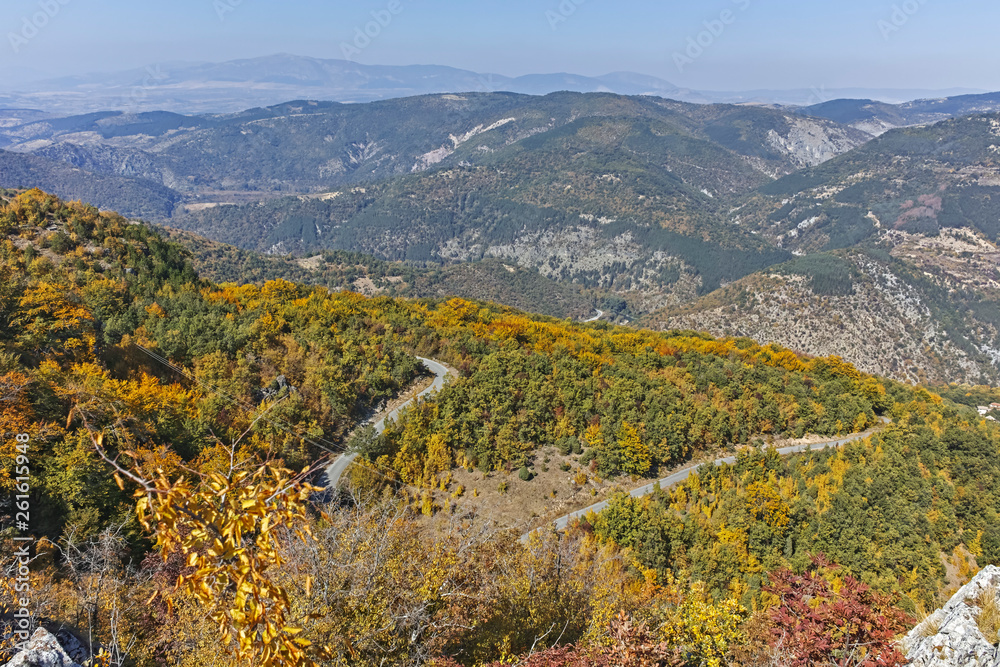 Amazing Autumn landscape of Ruen Mountain - northern part of Vlahina Mountain, Kyustendil Region, Bulgaria