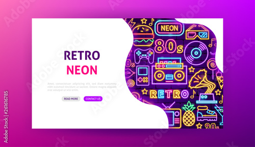 Retro Neon Landing Page