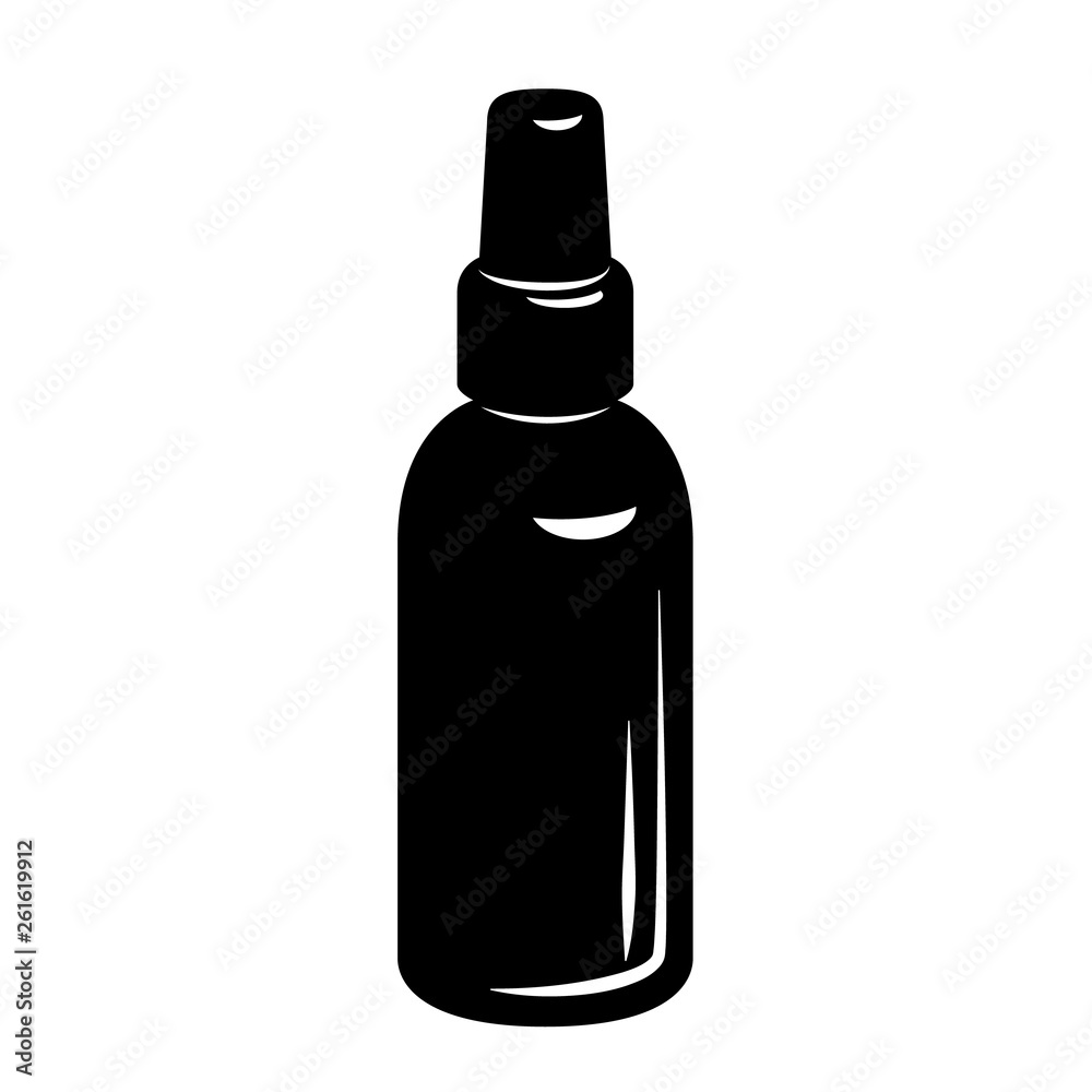 Bottle of medicine with cap simple style icon. Bottle of medicine with cap simple style icon.