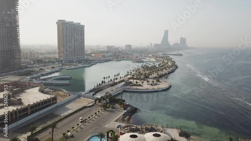 Aerial view in new beach Jeddah, Saudi Arabia, Jeddah Waterfront photo