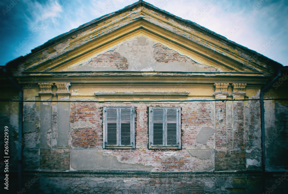 Obraz premium An old brick house.