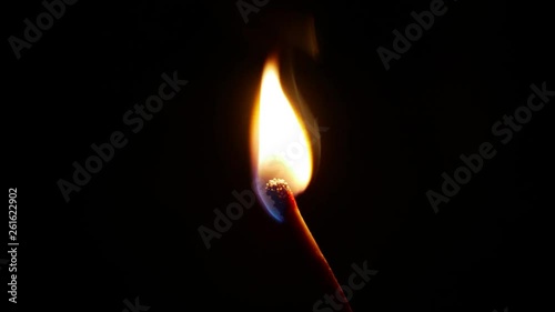 Perfect shot of a big match being ignited and blown out