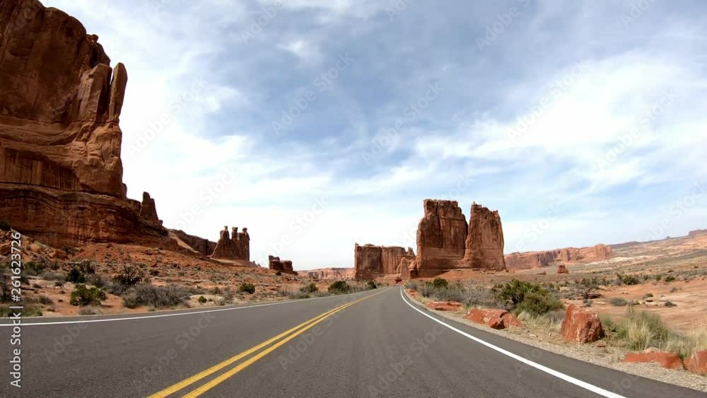 Drive through Arches National Park in Utah - travel photography Drive through Arches National Park in Utah - travel photography