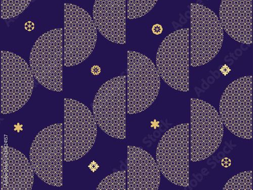 Beautiful japanese seamless pattern with classic elements. Vector unique seamless asian texture.For printing on packaging, textiles, paper,book covers, manufacturing, wallpapers,bags, scrapbooking.