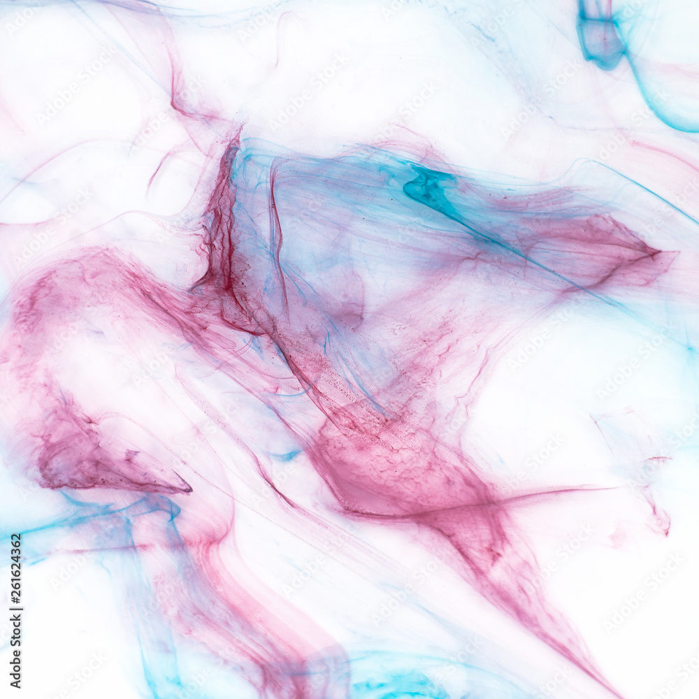 Fototapeta premium Colorful foggy paper texture on the white background, smoky effect for photos and artworks. Chaotic abstract background.