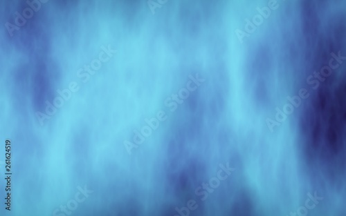 Background of abstract white color smoke isolated on blue color background. The wall of white fog. 3D illustration