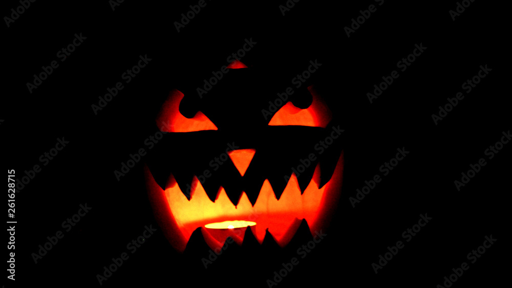 Fototapeta premium close up. scary pumpkin for Halloween. concept of Halloween