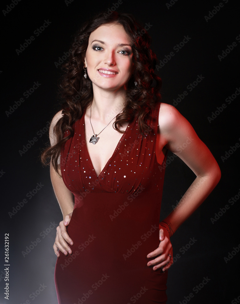 Fototapeta premium closeup. portrait of beautiful woman with evening make-up