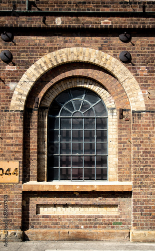 window in brick wall