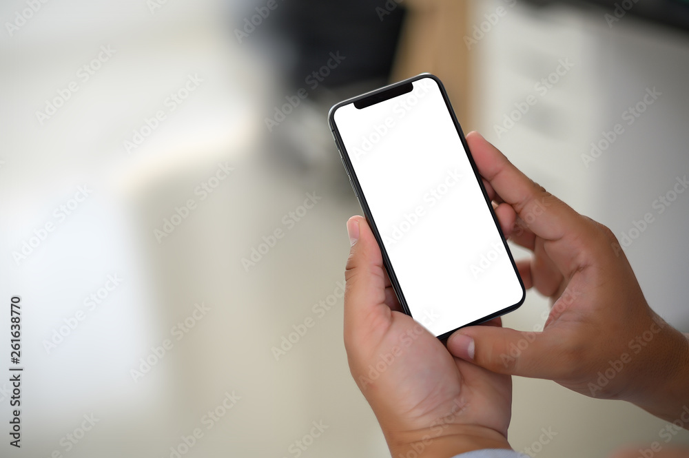 manhands using a smartphone text work digital and communication concept manhands using a smartphone text work digital and communication concept