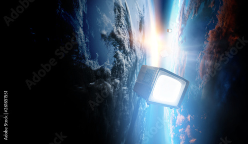 TV sets flying in space © Sergey Nivens
