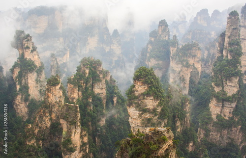 Zhangjiajie National Park, China. Avatar mountains photo