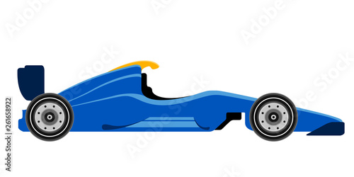 Side view of a formula 1 racing car. Vector illustration design