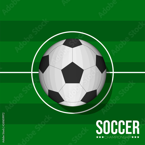 Isolated soccer poster with a ball. Vector illustration design © laudiseno
