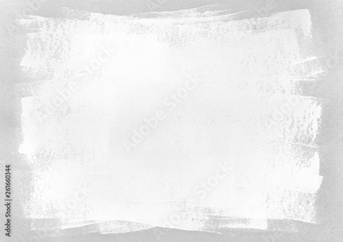 Fototapeta Naklejka Na Ścianę i Meble -  hand painted blank frame on grey paper background