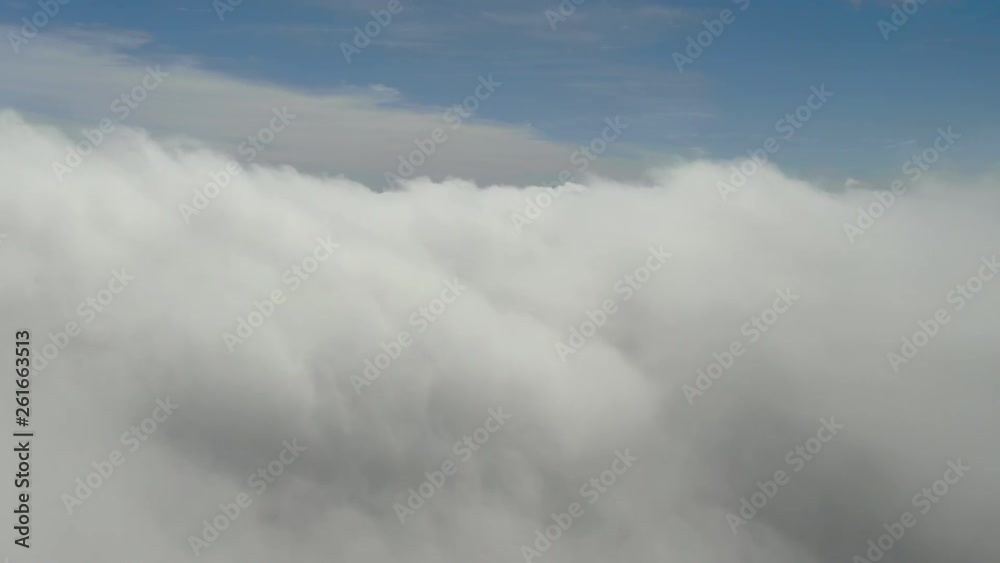 Flying Into Clouds Aerial Shot Flying Into Clouds Aerial Shot