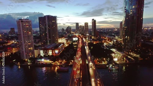 Saphan Thaksin, Bangkok by Drone photo