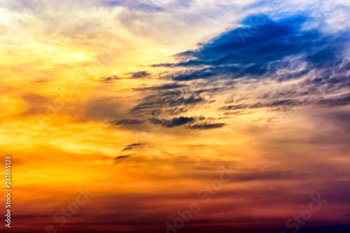 twilight sky color magic with clouds © Dibyendu