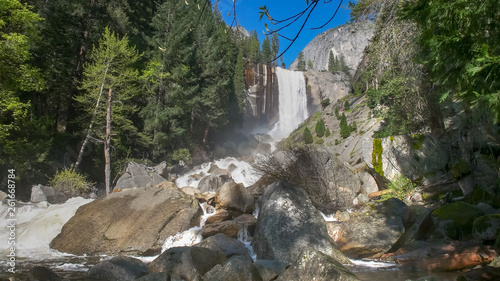 vernal falls in yosemite national park, usa photo
