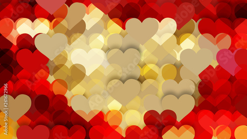 Beige and Red Heart Background