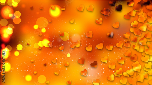Orange Valentine Background