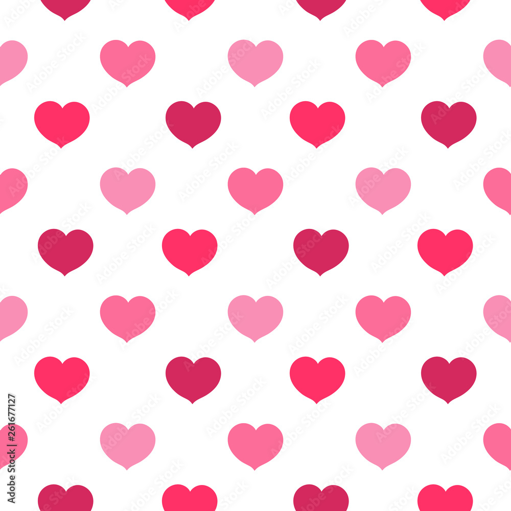 Cute seamless pattern with hearts. It can be used for packaging, wrapping paper, textile and etc.