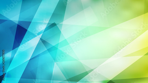 Blue and Green Geometric Abstract Background