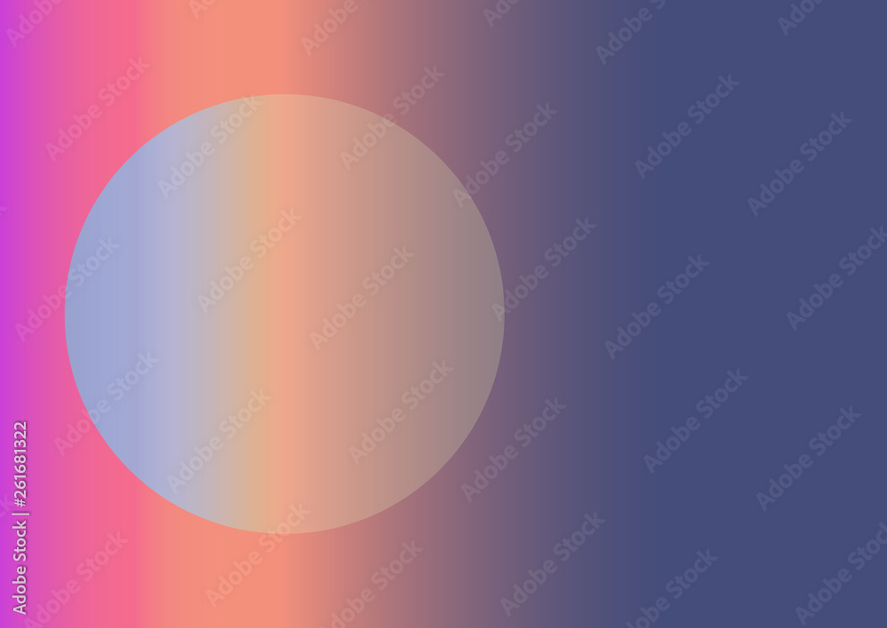 Abstract background using gradients. The circle in the rectangle. Colorful vector background. Horizontal composition A4 Abstract background using gradients. The circle in the rectangle. Colorful vector background. Horizontal composition A4