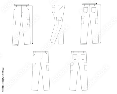pants vector size chart