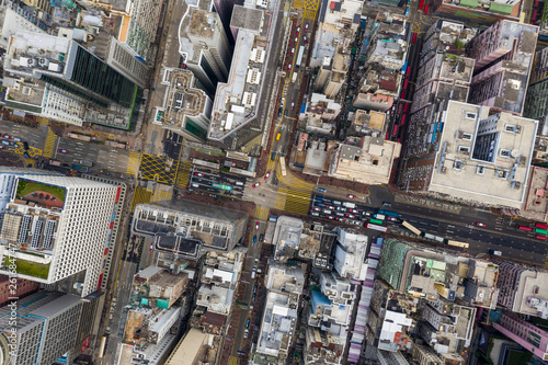 Aerial view Hong Kong city