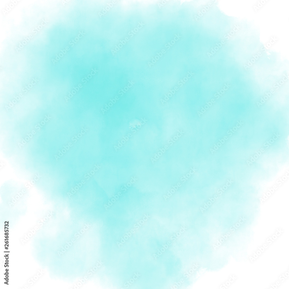 Fototapeta premium Abstract watercolor effect background turquoise blue